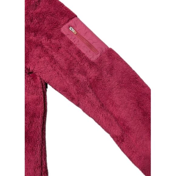 Nike ACG Women’s Fleece Jacket L Pink Full Zip High Loft Sherpa Nylon Panels - Picture 6 of 13